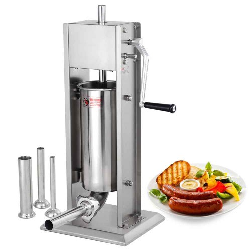5l 15lbs Two Speed Commercial Stainless Steel Vertical Meat Sausage Stuffer Tank
