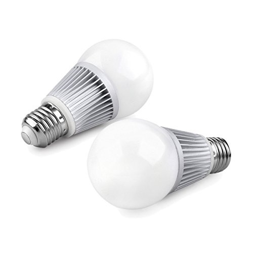 (Pack of 2, Warm White) Sunthin 7W E26 12V A19 LED Bulb Light, 600lm, 60 Watt Incandescent Bulbs Replacement, Solar Powered LED Bulbs, Off Grid LED Bulbs (7 Watts)
