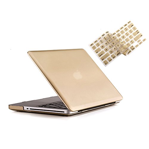 Ruban - Pro 13-inch 2 in 1 Soft-Touch Hard Case Cover and Keyboard Cover for Macbook Pro 13.3 Models: A1278 - Gold