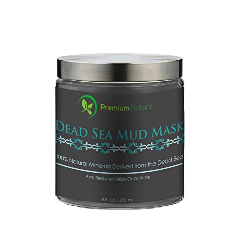 Dead Sea Mud Mask, Melts Cellulite, Treats Acne and Problem Skin, Also Acts as Pore Minimizer and Wrinkle Reducer, By Premium Nature®