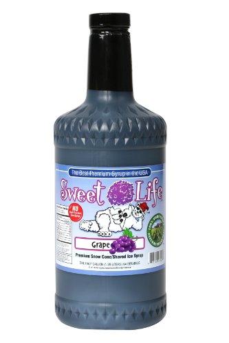 Great Northern Sweet Life Premium Grape Snow Cone and Shaved Ice Syrup 1/2 Gallon