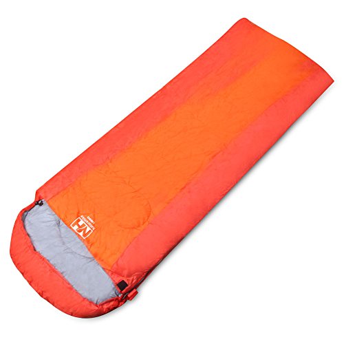Emarth Lightweight Envelope Sleeping Bag with Ultra Compact Design for Outdoor Camping 6-19 Degree Weather Orange