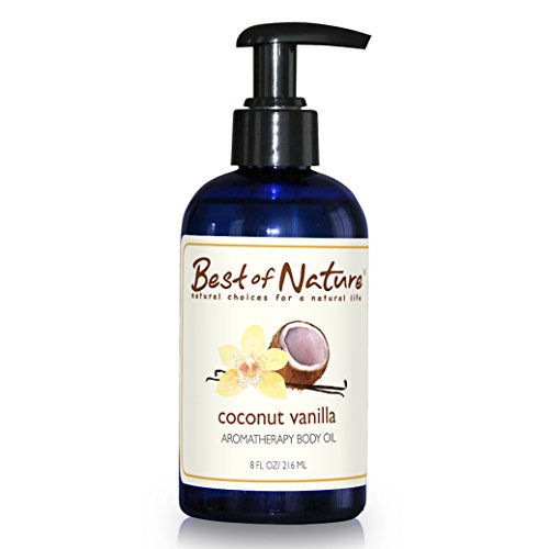 Coconut Vanilla Aromatherapy Body Oil - 8oz - 100% Pure & Natural