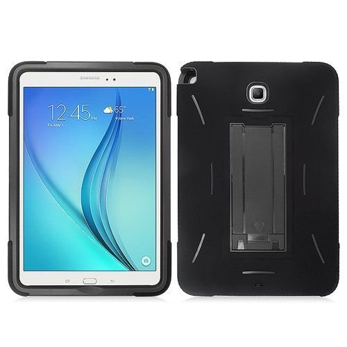 Samsung Galaxy Tab A 9.7 (SM-T550) Case,BNY-WIRELESS (TM) Rugged High Impact Hybrid Drop Proof Armor Defender Full-body Protection Case Convertible Built in Stand for Samsung Galaxy Tab A 9.7 (SM-T550) - Black