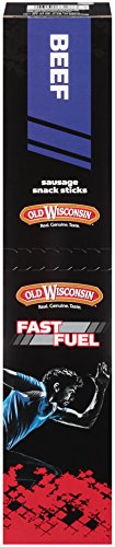 Old Wisconsin Fast Fuel High Protein Beef Snack Stick,18 Count