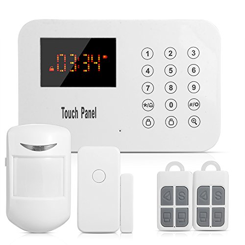Sunluxy 120 Zones Touch Keypad Wireless Home Burglar Alarm System DIY Kit with Auto Dial