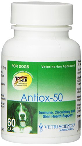 VetriScience Laboratories Antiox 50 Supplement for Pets, 60 Count