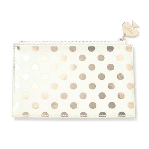 kate spade new york Pencil Pouch - Gold Dots