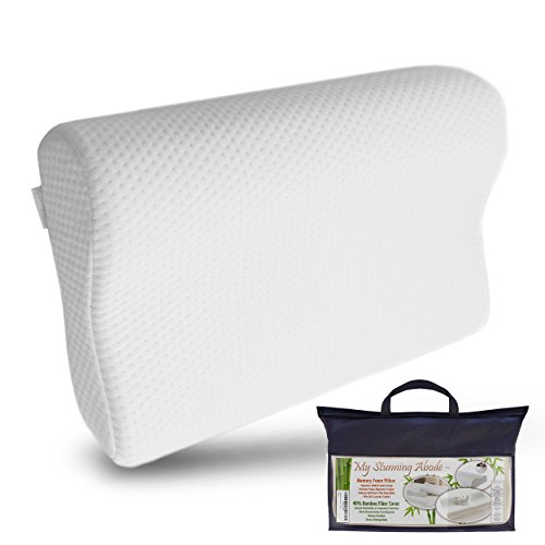 My Stunning Abode Memory Foam Neck Pillow with Contoured Support - Medium Softness/Firmness Rating
