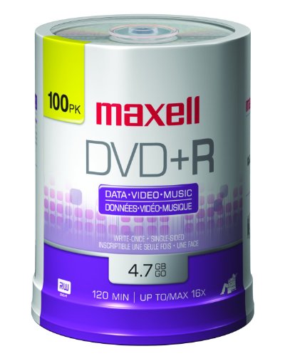 MAXELL 639016 4.7gb Dvd Plus Rs (100-Ct Spindle)