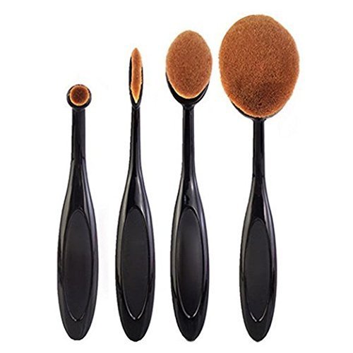 eBoTrade 4Pcs/Set Toothbrush Shape Eyebrow Makeup Foundation Brush Powder Brush Kits