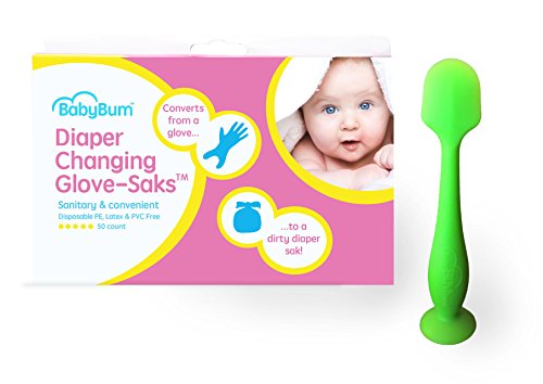 BabyBum Diaper Cream Brush (Green) & Diaper Changing Glove-Saks