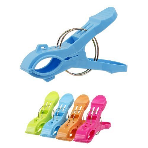 8 Pcs Plastic Strong Beach Towel Clips Fun Bright Colors Keep Your Towel Blowing Away