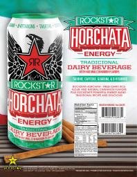 8 Pack - Rockstar Horchata Energy - Traditional Dairy Beverage with Natural Cinnamon Flavor - 16oz.