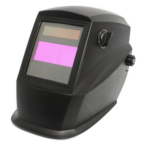 Antra AH4-260-0000 Solar Powered Auto Darkening Welding Helmet Black with AntFi-260 ADF Viewing Size 3.86X1.78 Wide Shade Range 4/5-9/9-13 Good for MMA, MIG, TIG, Plasma, Grinding Colts Lab Certified