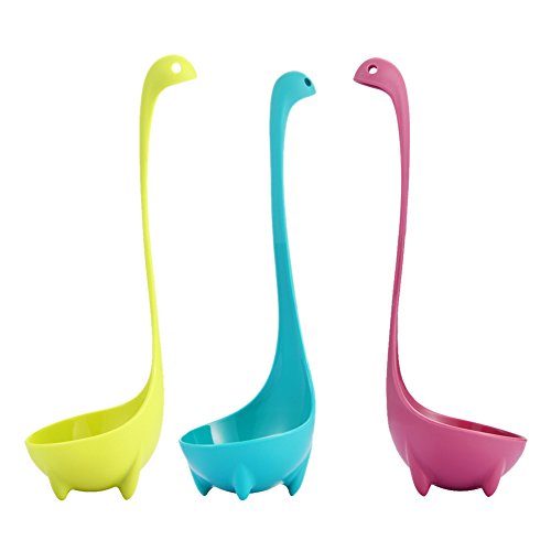 Vktech® Lovely Nessie Soup Ladle Loch Ness Monster Stands Upright Spoon Kitchen Bar (Green)