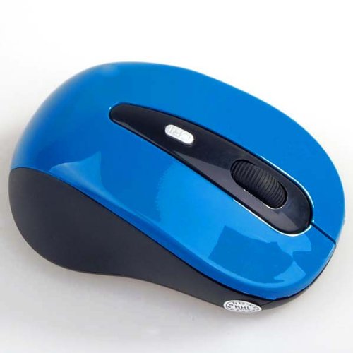 BestDealUSA Blue 2.4Ghz Wireless Optical Mouse