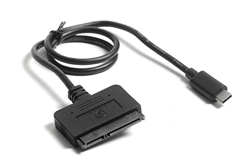 TechOrbits USB 3.1 Type C (USB-C / Thunderbolt 3 Port Compatible) to SATA III 2.5 Hard Drive Adapter with USB power - USB-C to SATA III - 10 Inches