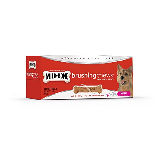 Milk-Bone Brushing Chews Daily Dental Treats - Mini, 5.5 Ounce - 14 Bones