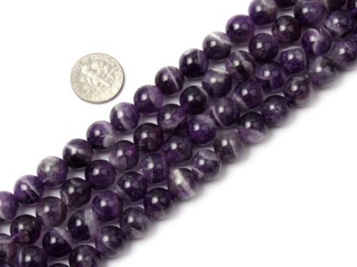 8mm Round Amethyst Beads Strand 15 Jewelry Making Beads
