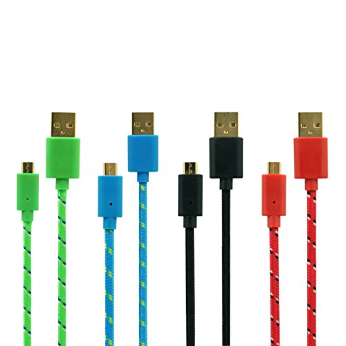 Micro USB Cable Braided Sync and Charging Cable Mate for 2A Charger Using for Samsung / LG / HTC / Sony/ Blackburry/Motorola/Microsoft.........