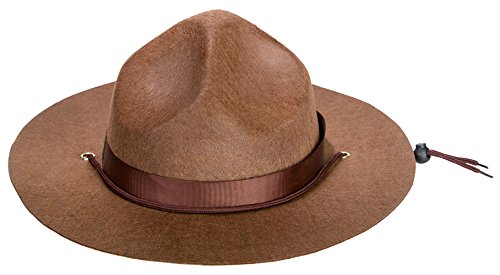 Kangaroo Adult Mountie, Ranger or Drill Sergeant Brown Hat