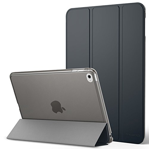 iPad Mini 4 Case - MoKo Ultra Slim Lightweight Smart-shell Stand Cover with Translucent Frosted Back Protector for Apple iPad Mini 4 7.9 inch 2015 Release Tablet, Space GRAY (with Auto Wake / Sleep)