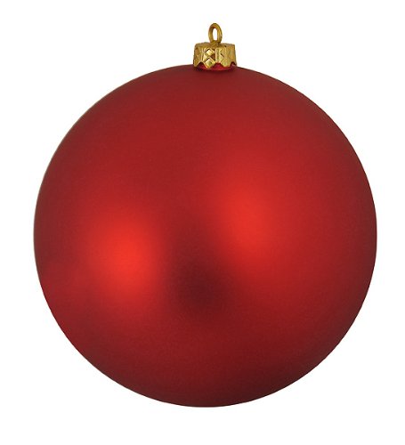 Matte Red Hot Commercial Shatterproof Christmas Ball Ornament 6 (150mm)