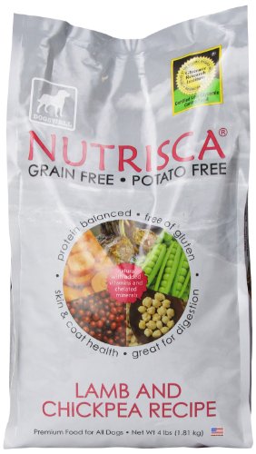 Dogswell Nutrisca Dog Food, Lamb and Chickpea, 4-Pound Package