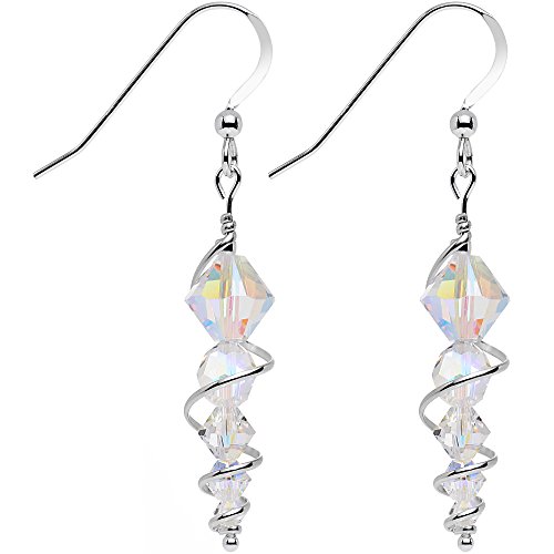 Body Candy Handcrafted 925 Silver Icicle Drop Earrings Created with Swarovski Crystals