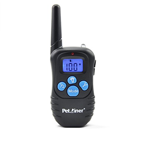 Petrainer Extra Remote Transmitter for 330 Yards Remote Training E-collar Pet998drb/pet998dbb, Rechargeable and Waterproof Dog Training Collar with Newly Upgraded-blue Backlight Screen