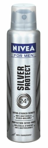 Nivea for Men Silver Protect Dynamic Power Anti-Bacterial Antiperspirant Spray 5.1 oz/150 ml