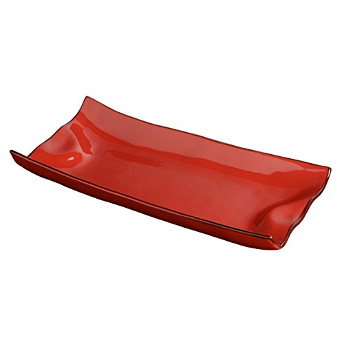 Italian Dinnerware - Rectangular Tray - Handmade in Italy from our Rosso Collection