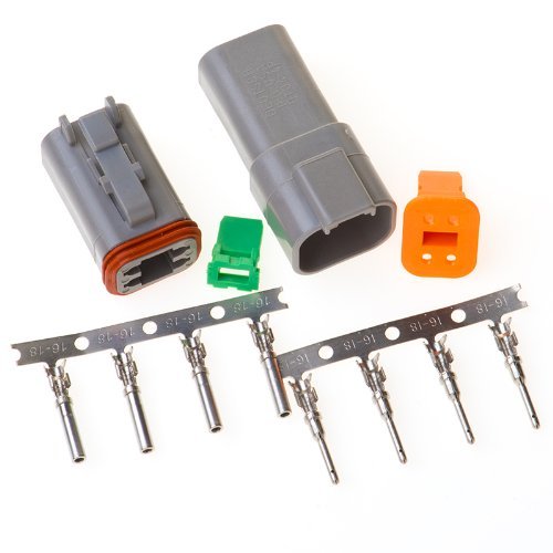 Deutsch 4-pin Connector Kit W/housing, Terminals, Pins, and Seals 14-16 Gauge Crimp Style Terminals