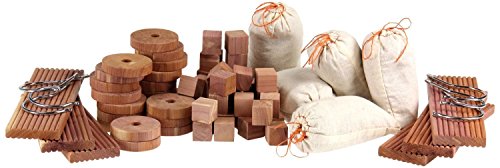 Cedar MultiPack 71 Piece Set - Hangers , Balls, Blocks, Rings & Satchets - Everything all in one pack