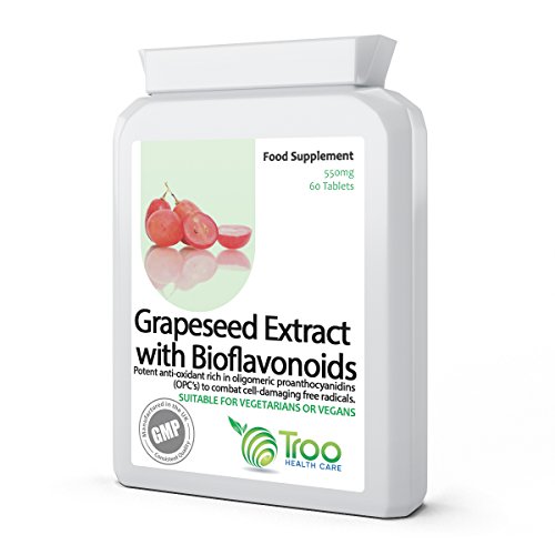 Grapeseed Extract 50mg with Bioflavonoids 500mg 60 Tablets - Potent Anti-oxidant Health Supplement