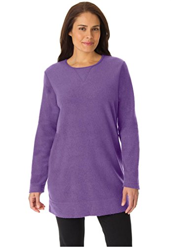 Women's Plus Size Top, Sweatshirt In Cozy, Light Sherpa Fleece