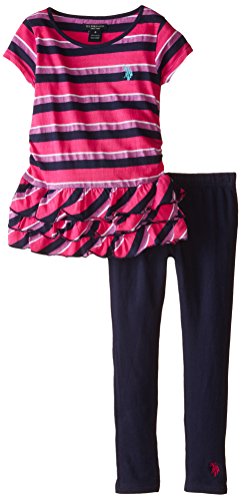 U.S. POLO ASSN. Little Girls' Tunic and Legging Two-Piece Set