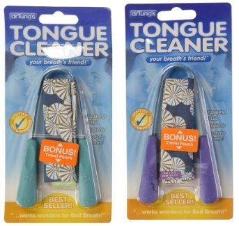 Dr. Tung's Tongue Cleaner, Stainless Steel (colors may vary) (2 pack)