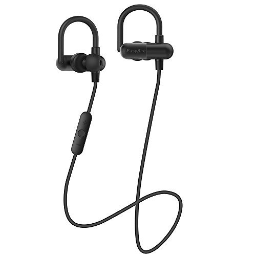 Bluetooth Headphones, EasyAcc In-Ear Sweatproof Sports Earbuds, 8 Hours Playtime Wireless Headset with Microphone(Black)