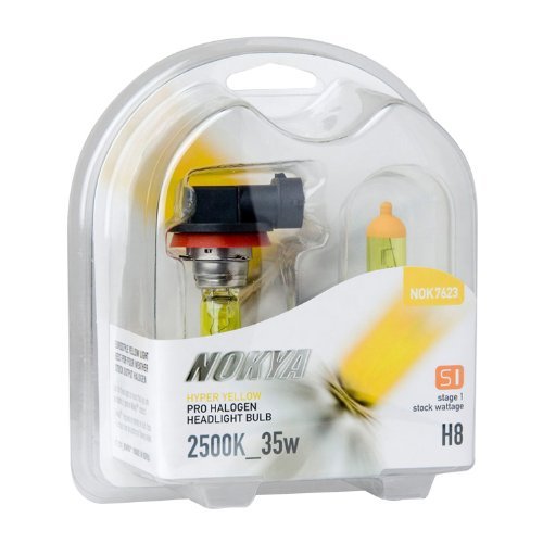 NOKYA NOK7623 Pro Halogen Hyper Yellow H8 35 Watt 2500K Light Bulb