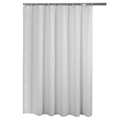 Mildew Resistant Fabric Shower Curtain Liner,PretiHom Shower Curtain Water-Repellent & Antibacterial,PVC FREE, Eco Friendly, No Chemical Smell,72x78''.