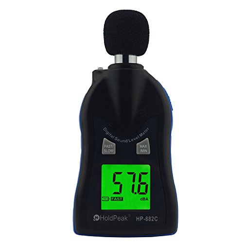 HOLDPEAK 882C Digital Decibel Sound Level Meter Tester 30 - 130 dBC With Backlight And Auto Power Off For Audio Noise Measurement Both Indoor And Outdoor Use