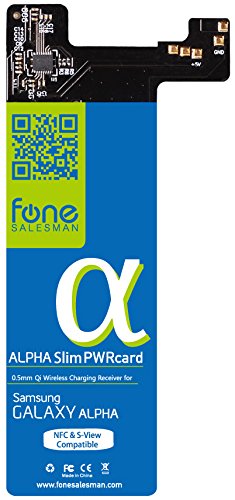 Alpha SlimPWRcard - 0.5mm Qi Receiver for Samsung Galaxy Alpha with integrated NFC coil