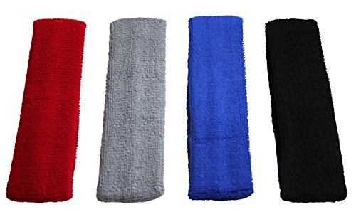 Zensufu 4 pcs Different Color Sports Basketball Headband /Sweatband