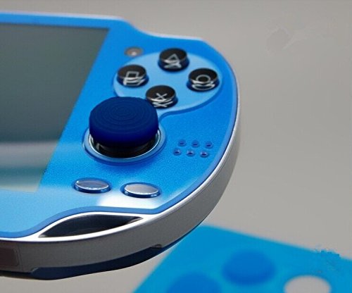 3CLeader® Button Protectors Thumbstick Covers Joystick Analog Cap for Sony PSV PS Vita 6 PCS Color Blue