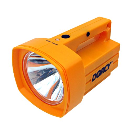 Dorcy 41-1035 Weather Resistant Rechargeable Xenon Flashlight Lantern with Spotlight, 102-Lumens, Yellow Finish
