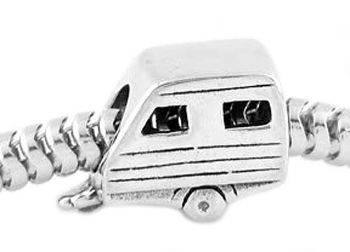 Sterling Silver Rv Camper Detachable Camping Trailer Bead Charm