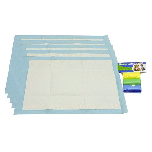 Vivo (c) 150 Large Puppy Training Trainer Train Pads Toilet Pee Wee Mats Poo Dog Pet Cat Plus Free Pack of Biodegradable Dog Waste Bags