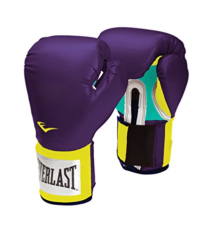 Everlast 12OZ Pro Style Training Gloves, Purple/Yellow